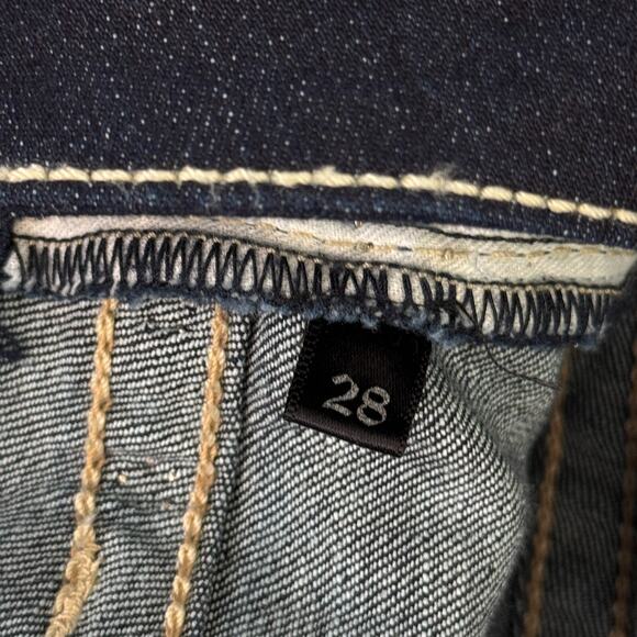 Rawkn Y2K Jeans Womens 28 Skull Studded Low Rise Denim Key Closet Skater Rocker - Picture 4 of 14